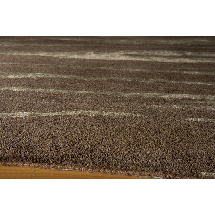 Brayden Studio® Waco Handmade Wool Brown Rug | Wayfair